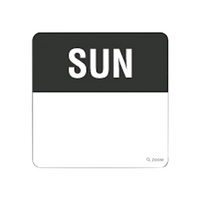 Fildes Food Safety Square Removable Label Sunday, 40mm, 500/Roll Box