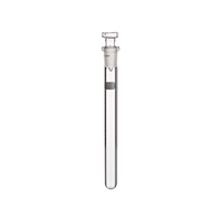 Simax Test Tube for Samples, with Frosted Label, Socket Joint Stopper, 34 x 200(L) mm, Borosilicate Glass, European, Each Each