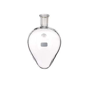 Simax Flask, Heart-Shaped, 100mL, Socket Joint 14/23, Height 103mm, Borosilicate Glass, European, Each Each