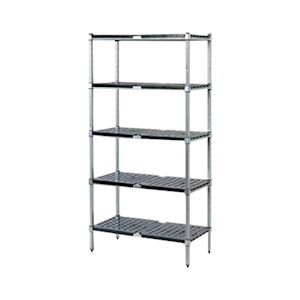 Mantova Shelving with ABS 4 Tier, Stainless Steel, 1200 x 600 x 1800mm, Each Each