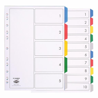 Divider A4 Pvc 5 Tab Marbig Each Set Set