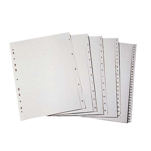 Divider A4 Pvc 1-10 Tab Numbered Grey Each Set Set