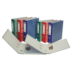 Marbig Reinforced Spine Colour Mottle Lever Arch File, A4, Red, Each Each