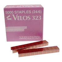 Rexel Velos 323 Staples, Size 24/6, 5000/Box Box