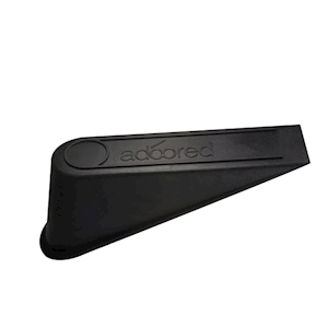 Adoored Door Wedge, 51mm, Large, Rubber, Black, Each Each