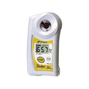 Atago Refractometer PAL-a, Brix 0.0 to 85.0 Pct, Temperature 9.0 to 99.0degC, Sugar Content, Each Each
