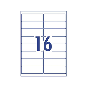 LABEL WHITE 16UP A4 400 LABELS/25PK Pack