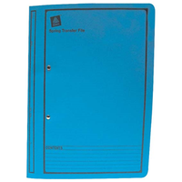 SPRING FILE F/C BUFF PRINTED BLU. 25/BX Box