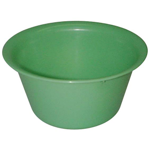 Livingstone Bowl Basin, 1200ml, 185mm Diameter x 90mm Height, Autoclavable Recyclable Plastic, Green, 10 Pieces/Carton Carton