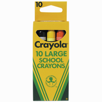 LARGE SCHOOL CRAYON(102X11MM) 10/PACK Pack