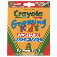 WASHABLE CRAYONS LARGE 8/PACK Pack