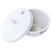 Crucible, 10ml, 30 Diameter x 28 Height mm, Medium Wall with Lid, Porcelain, 60/Box Box