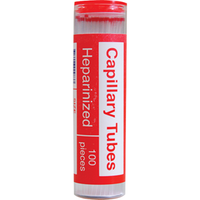 Out of Date, Livingstone Microhaematocrit Capillary Tube, Heparinised 80uL Borosilicate Glass 100/Vial Price Discounted While Stocks last Vial