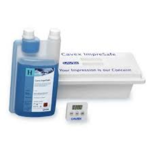 Out of Date, Kit (Cavex Impresafe 1L Bottle, 1xDisinfectant Bath, 1x3-Min Timer, 50xPlastic Transport Bags) Discounted, While Stocks last Pack