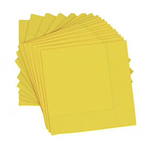 Livingstone Dinner Napkins 40cm, 2-Ply, Yellow, 40 Pieces/Pack