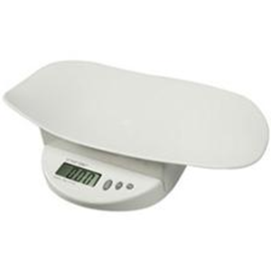 Charder Cupid 1 Digital Electronic Baby Scale with Removable Tray, 20kg or 44lbs Cap, Graduation: 0.05lbs or 0.01kg, White, Each (MS9002) Each