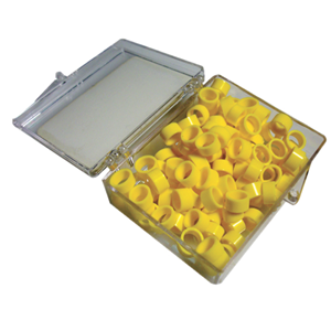 SILICONE MED INST CODE RINGS YLW 100/PK Pack