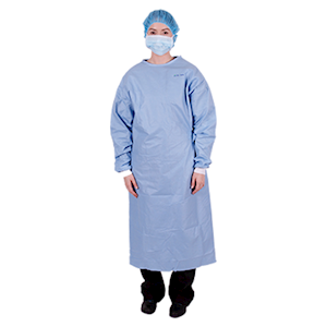 Multigate Compro® Standard Surgical Gown with 2 Towels, AAMI Level 2, Sterile, Single Use, Double Extra Large, Blue, Each Each