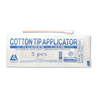 Out of Date, Livingstone Cotton Tip Applicator, Single Tipped, Wooden Stem, 15cm, Sterile 5/Pack Loose Price Discounted While Stocks last Each