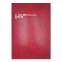ACCT. BOOK RED H/COVER 3880 84LF A4 DAY BOOK EA Each