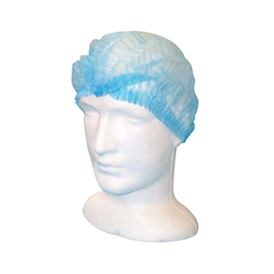 Livingstone Dispo Crimped Hairnet Cap 21 Inches, Double Elastic, Extra Thick 22GSM, Latex Free, HACCP, Blue, 250/Box, 4 Bxs or 1,000/Ctn