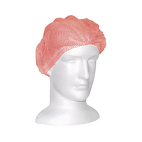 Livingstone Dispo Crimped Hairnet Cap 21 Inches, Double Elastic, Extra Thick 22GSM, Latex Free, HACCP, Red, 250/Box, 4 Bxs or 1,000/Ctn