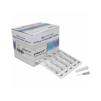 Livingstone Hypodermic Needles, 27 Gauge (0.4mm) x 1.5 inches (38mm), 100 Pieces/Box Box