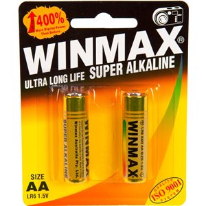 Winmax AA Super Alkaline Batteries 2/Pack Pack