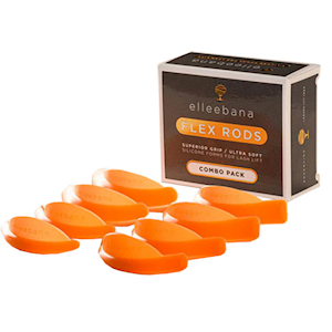 Elleebana Flex Rods Combo Pack, Silicone, Orange, 4 Pairs/Box Box