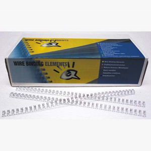 WIRE BINDING COIL S/STEEL 6.3MM 34 LOOP 100/BX Box