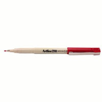 Artline 210 Fineliner Pen, 0.6mm, Medium Point, Red, Each Loose