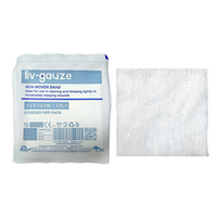 Liv Nonwoven Swabs, 7.5 x 7.5 cm x 4-Ply, Sterile, White, 3 Pieces/Pack