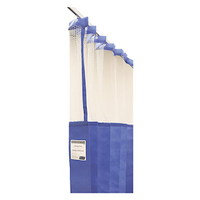 Haines Antimicrobial Medical Curtain, 7.5(W) x 2.3m Drop, 120GSM, 50cm Mesh, Polypropylene, Nonwoven, Summer Blue, 5 Pieces/Box Box