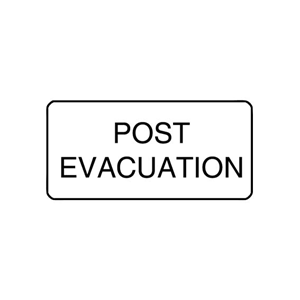 "POST EVACUATON" - X-RAY LABEL500/BOX Box