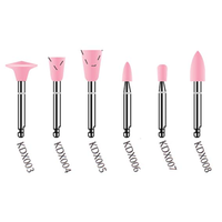 Kenda Diagum Ceramic Polishing, No. X006, 3 x7mm, Small Point, Right Angle, Dark Pink, 6/Pack Pack