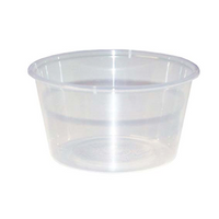 Livingstone Take-Away Round Container Base without Lid, Recyclable Plastic , 4oz or 110ml, Clear, 1000 Pieces/Carton Carton