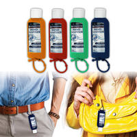 Livingstone Antibacterial Hand and All-Purpose Sanitiser Gel 75pct Ethyl Alcohol, 70ml, with Jelly Wrap Blue Silicone Hanging Strap, Each Each