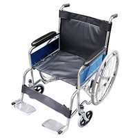 Damaged, LIV Wheelchair, 60 x 20cm, Heavy Duty, Chrome Finish, Seat Width: 51cm, Max Capacity: 130kg, Ea