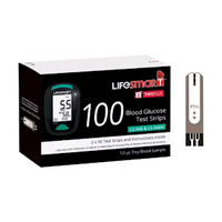 LifeSmart Two Plus Blood Glucose Test Strips, 100 Pieces/Pack Pack