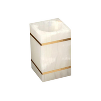 Marble Cup, 7(L) x 7(W) x 11(H) cm, Square, White Gold, Each