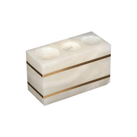 Marble Toothbrush Holder, 13.5(L) x 6(W) x 8(H) cm, White Gold, Each