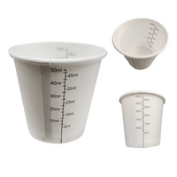 Livingstone Paper Medicine and Pill Cup, 50mL Graduation, Biodegradable, 100 Pieces/Bag, 20 Bags/Carton, 2,000 Pieces/Carton Carton