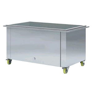 Lava Range Soaking Trolley, 30mm Insulated Tank, Capacity: 250kg, Stainless Steel Grade 304 No.4, Heavy Duty Castors with Brakes, Each