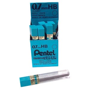 Pentel Pencil Leads Hb 0.7mm 12/Tube Each
