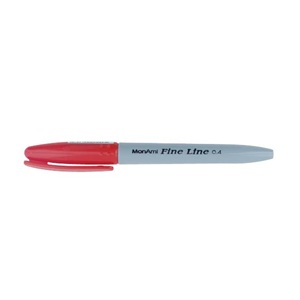 MONAMI FIBRE TIPS FINELINER .4MM RED 12/PK Pack