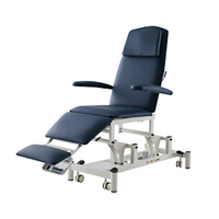Pacific Medical Podiatry Multipurpose Chair, Height Adjustable: 55-90cm, Navy Blue, Each Each