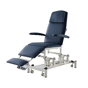 Pacific Medical Podiatry Multipurpose Chair, Height Adjustable: 55-90cm, Navy Blue, Each Each