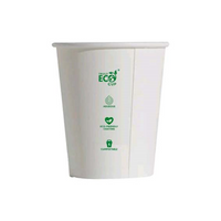 Pakchain Paper Cup, Single Wall, Aqueous Lined, 6oz or 180ml, Home and Garden Compostable, White, 1000 Pieces/Carton Carton