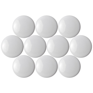 WHITEBOARD MAGNETIC BUTTONS WHITE 10/PK Pack