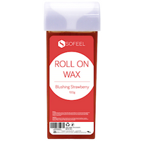 Sofeel Roll On Wax Cartridge, Blushing Strawberry, 100g, Each Each